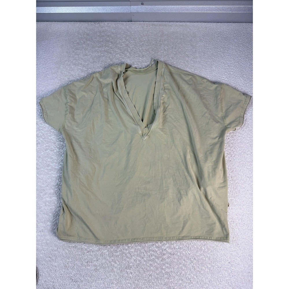 FP Movement Shirt Womens Medium Deep V Neck Relaxed Fit Yoga Athleisure Top
